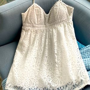 Lilly Pulitzer white spaghetti strap mini dress